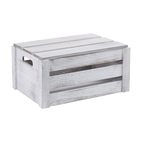 Wooden crate with handles - crate,