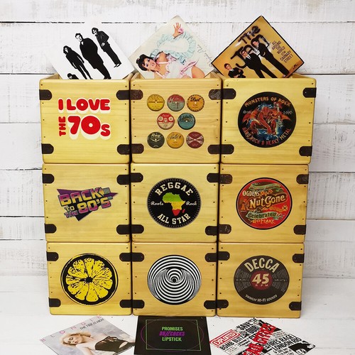 Record box inch - 7, retro