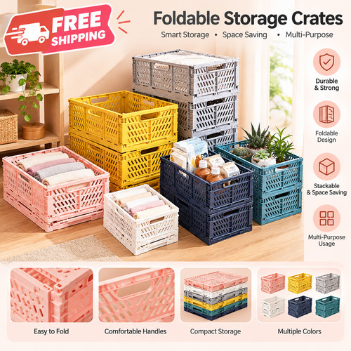 32l grey folding crate - 32l,