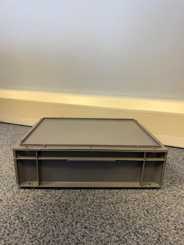 Used grey plastic storage - used,