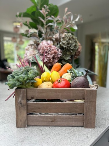 Apple crate slatted - crate, brown