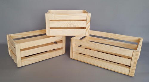 Wooden crate boxes many sizes - wooden,