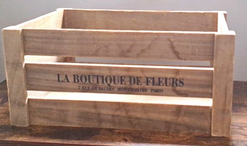 Wooden storage crate box la - wooden,
