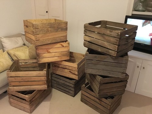 Large rustic wooden slatted - large,