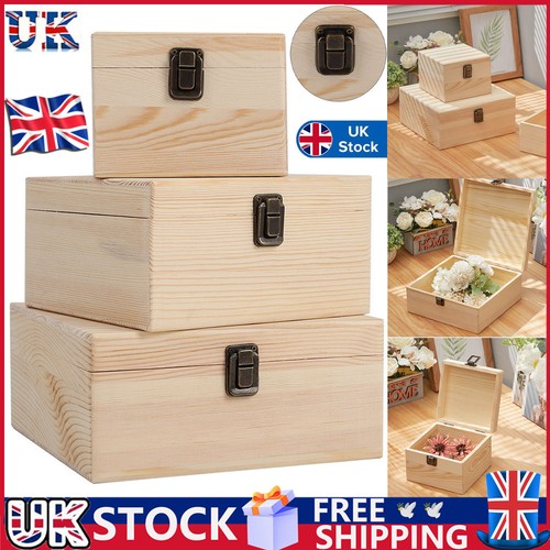 Natural pine wood storage box - natural,