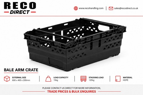 Black used bale arm crate - bale,