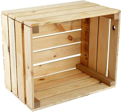 New wooden crate - wooden,