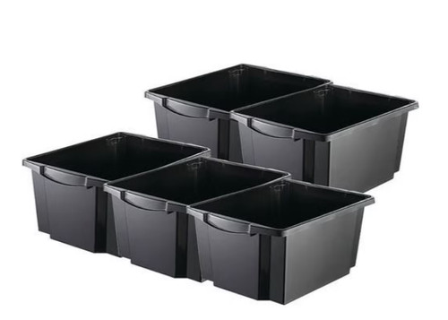 Pack black storage crate - storage,