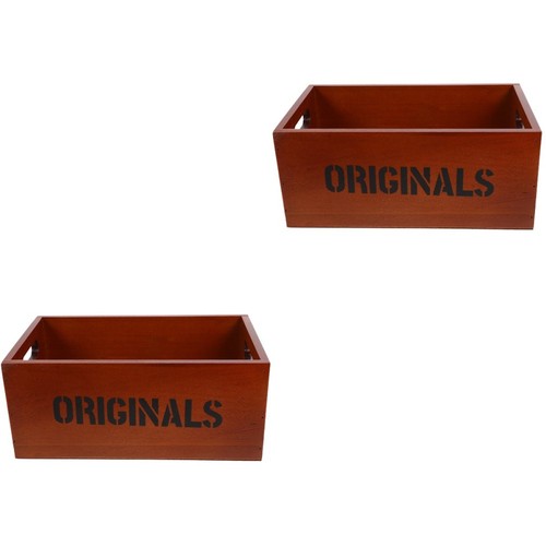 Wooden storage boxes 2pcs - wooden,