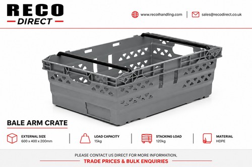 Used bale arm - bale, crate