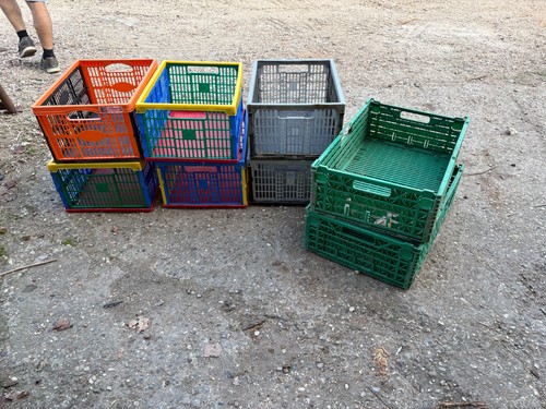 Folding storage box crate - storage,