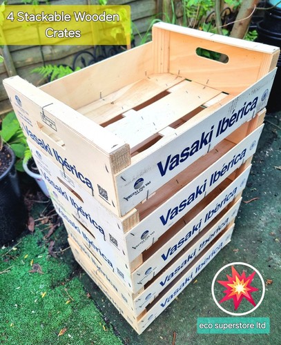 Wooden stackable crates - 6, x
