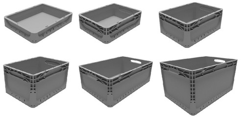 Heavy duty grey euro - grey, stacking