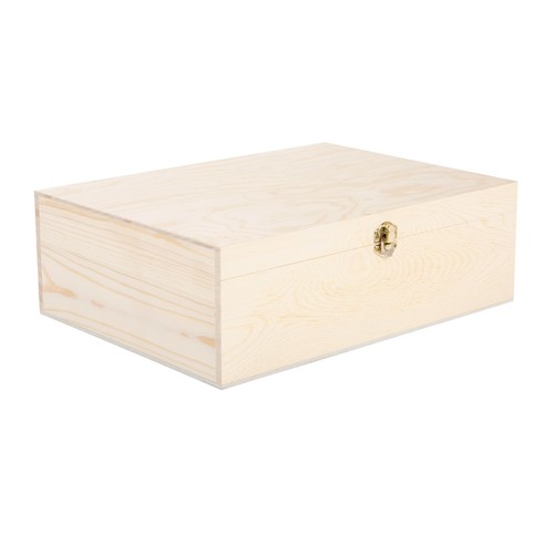 Natural finish wooden storage - natural,