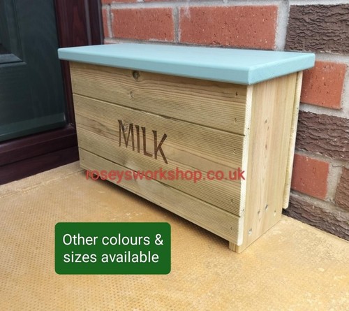 Doorstep wooden milk box - doorstep,